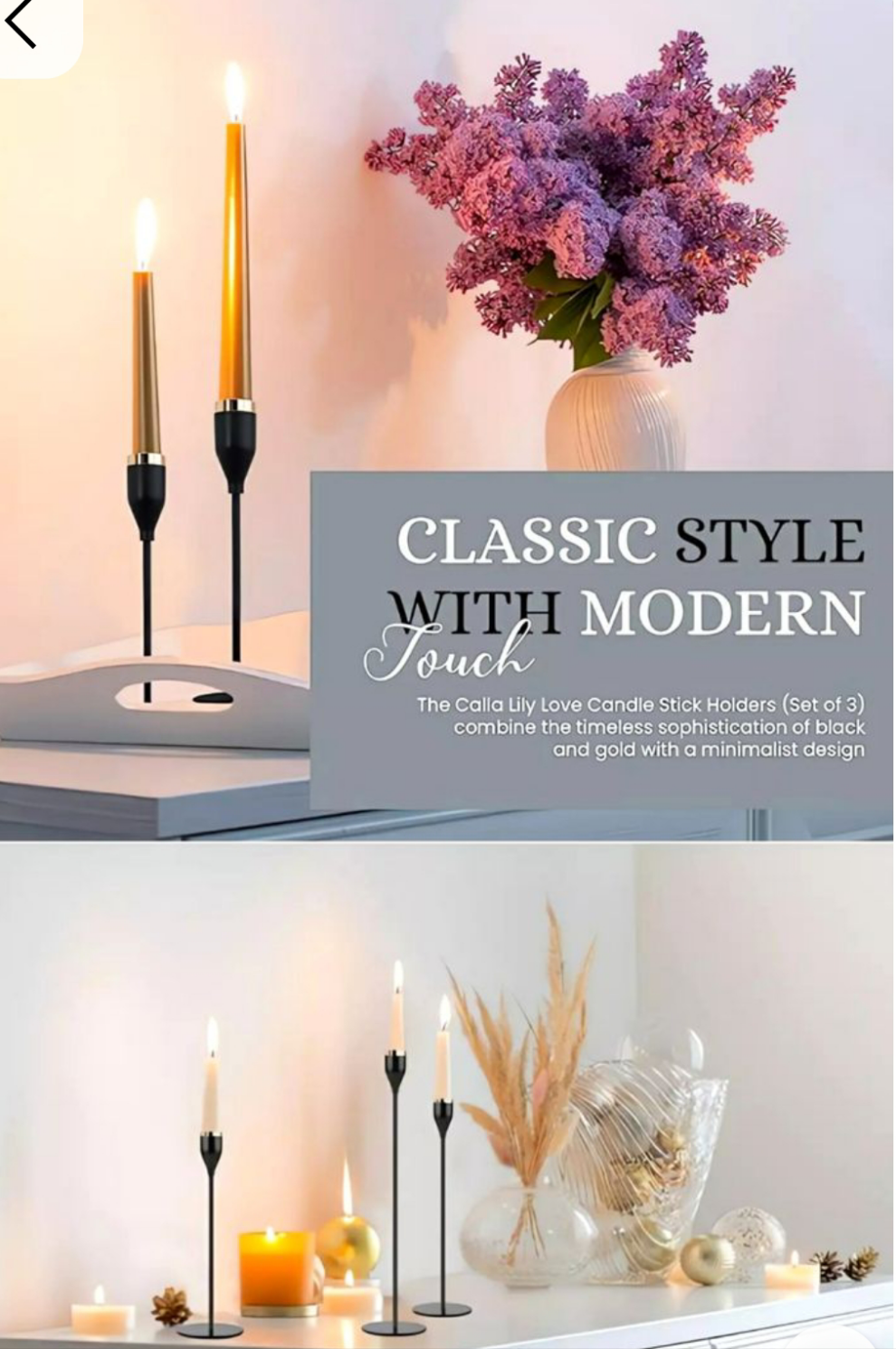 3 pcs candle holders