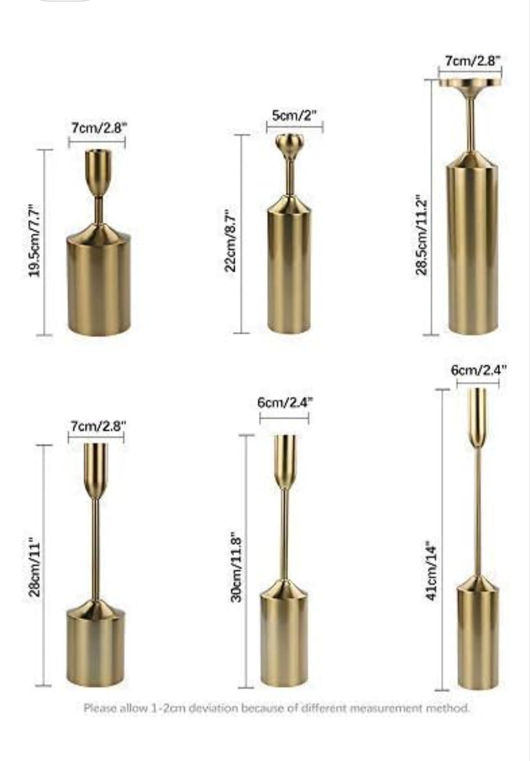6 pcs candle holder set