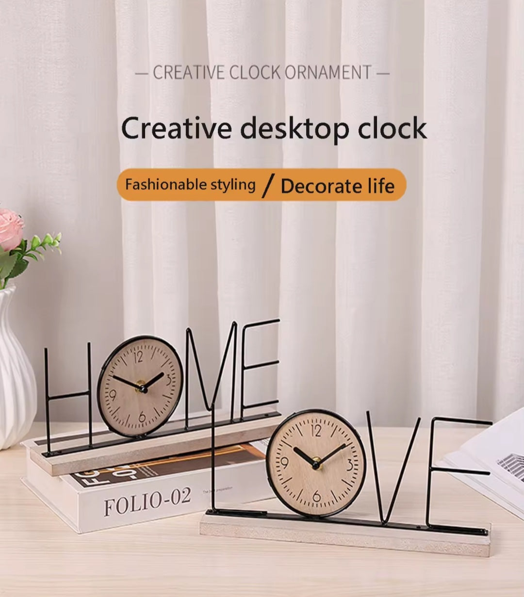 Creative desktop clock