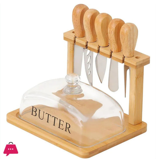 Bamboo kitchen appliance accessories (butter knife set)